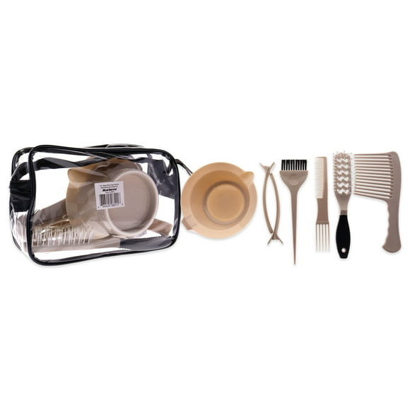 Kit de Teinture pour Cheveux - Beige par Marianna pour Unisexe - Bol Mélangeur 7 Pcs, Pinces à Cheveux, Brosse à Couleur, Peigne, Brosse, Peigne Démêlant, Sac