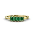 thumbnail image 2 of TriJewels 5x3 mm Emerald Cut Created Alexandrite 5 Stone Wedding Band in 10K Yellow Gold, 2 of 6