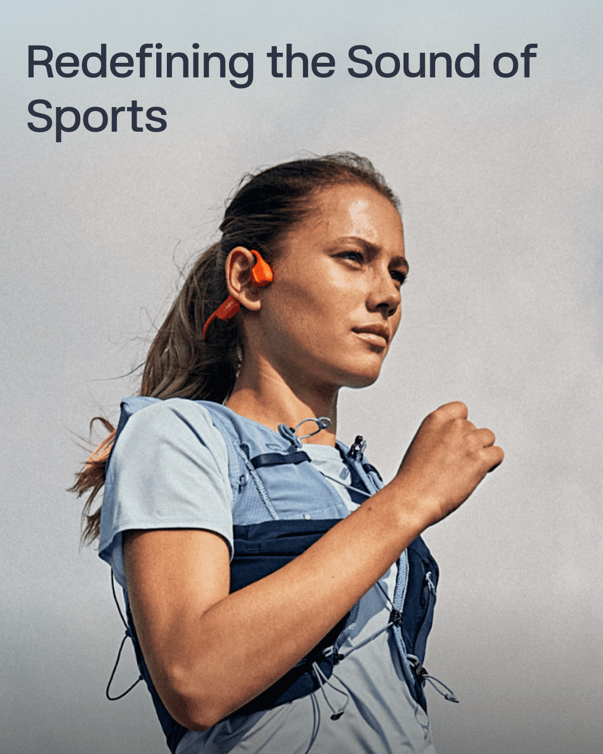 Restored Shokz OpenRun Pro 2 Mini- Open-Ear Bone Conduction Sport Headphones, Sweat-Resistant Workout Headphones, 30ft Bluetooth, Secure & Comfortable Fit, Deep Bass, Smart Mic, SHOKZ App, Orange