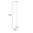 thumbnail image 5 of Benjara Torchiere Floor Lamp with Adjustable Plate Shade and Sleek Body, White, 5 of 5