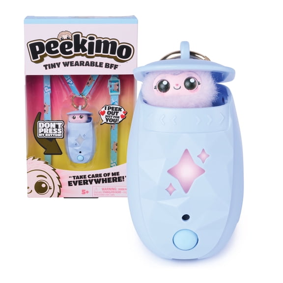 Peekimo, Interactive Pet & Wearable Accessory, 100 Sounds & Reactions, Blue