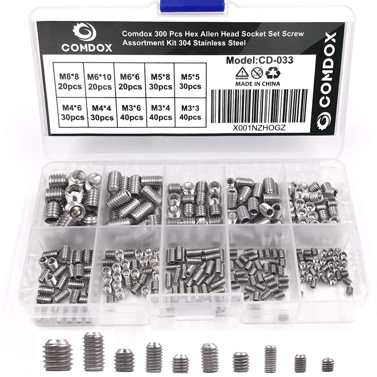 Hex Standoff Female Stainless Steel M4-0.7 Screw Size Pack of 10 3mm Length, 6mm OD 