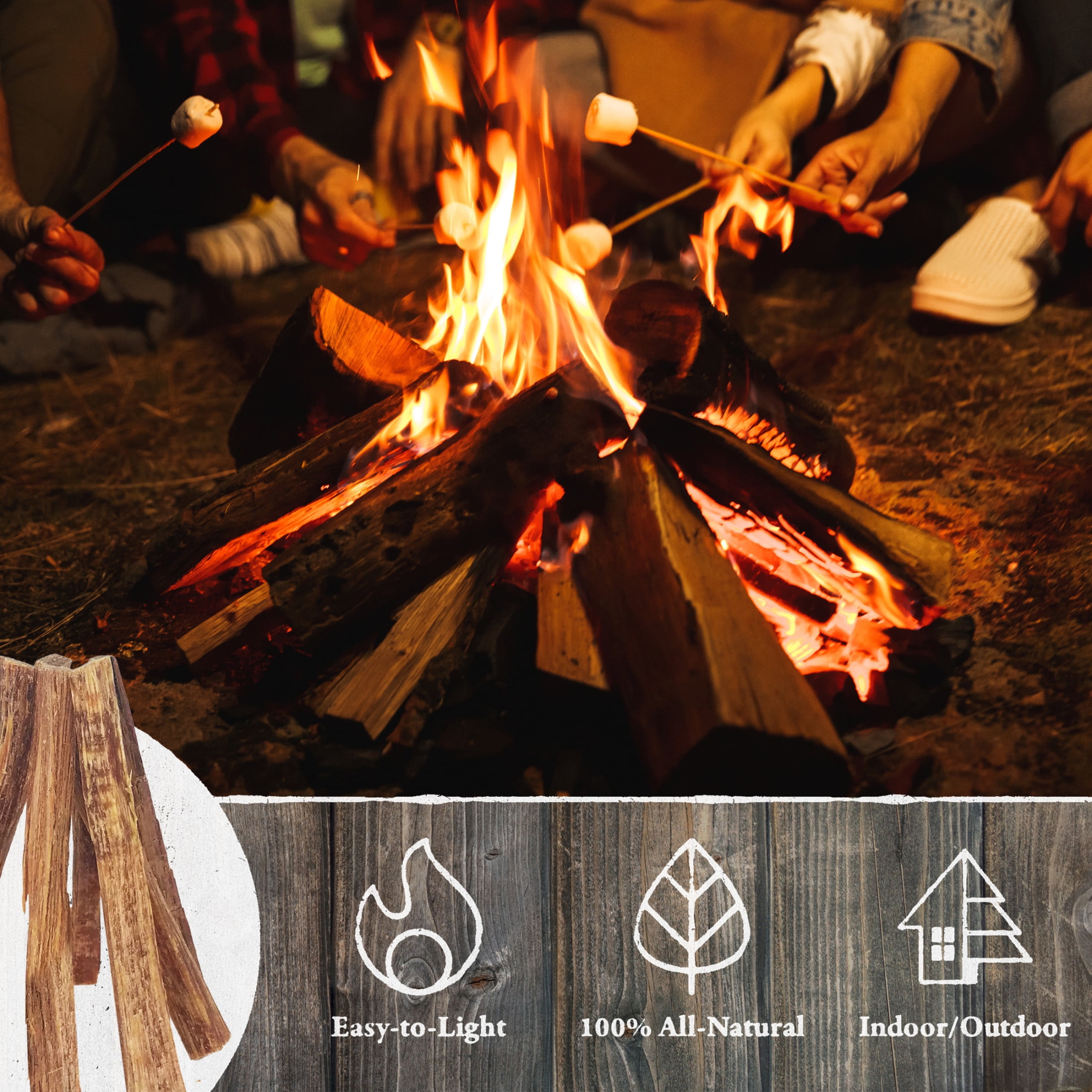 Pure Garden Fatwood Pine Wood Fire Starter Sticks - 10lb Box for Indoor and Outdoor Use
