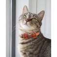 thumbnail image 2 of Collar antiestrangulamiento para gatos, collar con cascabel y pajarita, collares bonitos para gatitos y gatos, 1 unidad, naranja, 2 of 5