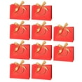 thumbnail image 2 of 10 bolsas de regalo para fiestas con lazo para envolver regalos para niños. M rojo, 2 of 3
