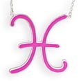 thumbnail image 1 of Alamode SNK02PINK-18 Femmes Pendentif Chaîne en Laiton Argenté avec Époxy en Rose - 18 Po., 1 of 1