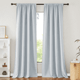 thumbnail image 5 of NICETOWN Blackout Curtains for Bedroom Windows 84 inch Long, Rod Pocket/Back Tab/Hook Belt Room Darkening Privacy Thermal Insulated Drapes, Greyish White, 52"x84", 2 Panels, 5 of 8