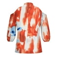 thumbnail image 4 of DailyTrove Women's Tie-Dye Cold-Shoulder Top - Short Sleeve Casual Blouse, Vibrant for Beach & Gatherings, 4 of 4