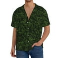 thumbnail image 3 of KLL Christmas Tree Branches Print Men's Shirt Short Sleeve Button Down Summer Cuba Beach Shirts- X-Large, 3 of 7