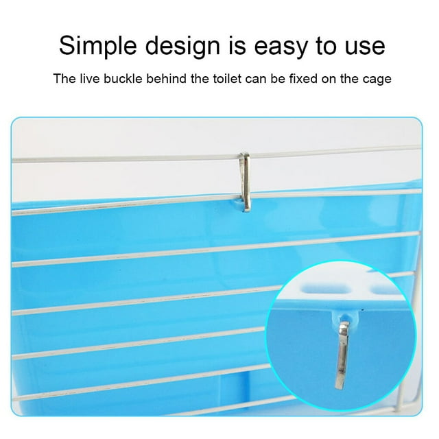 Xingzhi Litter Tray Rabbit Corner Bed Rectangular Shape Cages Indoor Outdoor Cleaning Pot Pets Training Tool Potty Toilet Blue