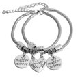 thumbnail image 1 of 2PCS Unisex Bracelet Retro Letter Sign Alloy Bracelet Chain Bracelet for Friend, 1 of 8