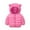Hot Pink, variant on Spazoro Toddler Girls Jackets, Fall Winter Zipper Long Sleeve Hooded Warm Coats for Child Girls Boys Black Size 12-24 Months