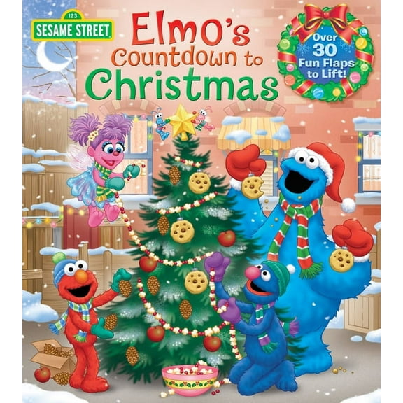 Lift-The-Flap Elmo's Countdown to Christmas (Sesame Street), (Board Book)