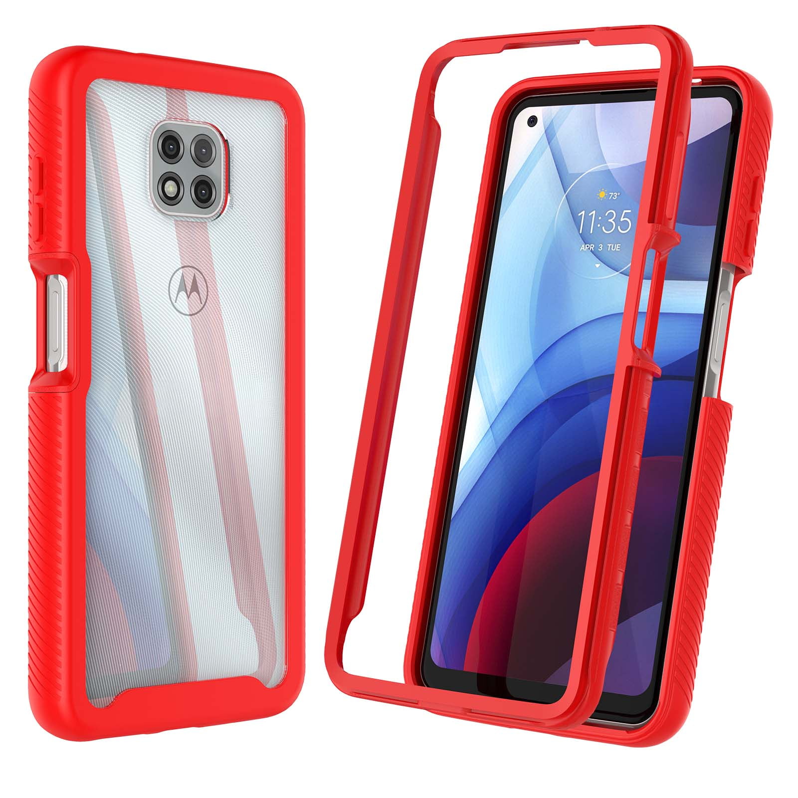 Moto G Power 2021 Case,Takfox Shock Absorbing Rugged Shockproof Crystal