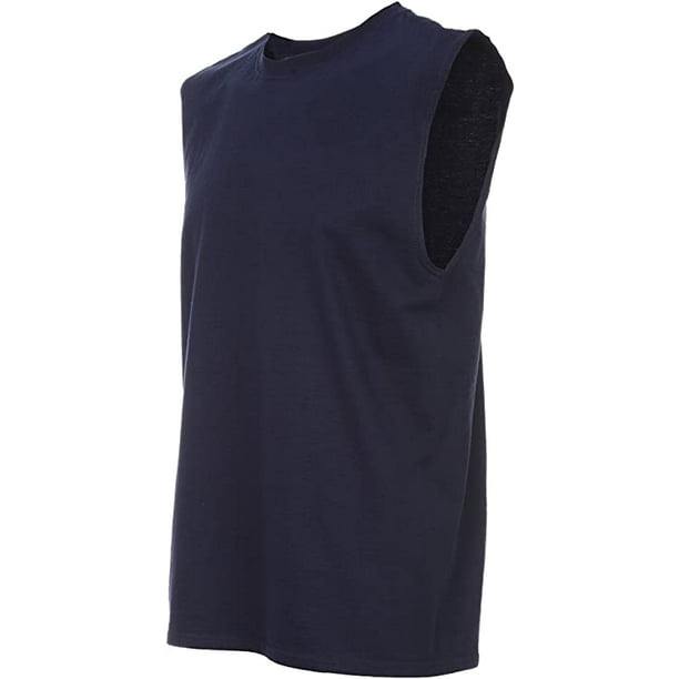 Fruit of the Loom Men Sleeveless Muscle TShirt,Navy