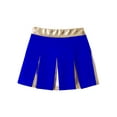 thumbnail image 5 of TiaoBug Girls Halloween Cheerleading Costume Crop Top with Mini Skirt Outfit High School Competition Dance Uniform Blue 6, 5 of 7