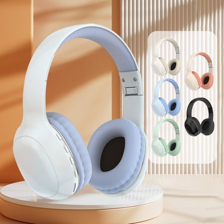 RFUGUG Wireless Over-Ear Bluetooth Headphones with Enhanced Bass - Versatile for Sports Music and Gaming Includes Card Slot & Premium Microphone