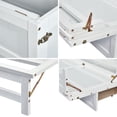 thumbnail image 6 of Queen Murphy Bed with Storage Drawer and Charging Station, USB Port, Solid Pine Murphy Cabinet Bedframe Chest Bed for Guest Room, White, 6 of 10