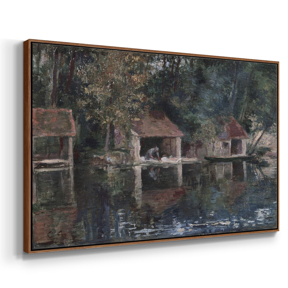 Vintage Landscape-CCCXCVIII By Wexford Home Framed in Walnut Wood Gallery Wrapped Canvas 17 in. x 25 in.