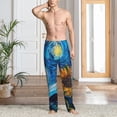 thumbnail image 4 of Salouo Starry Night Sunflower Field Print Pajama Pants for Men, Lounge Pants Elastic Waistband Casual Men's sleepwear Loungewear Sleep Pajama Pant -X-Large, 4 of 7