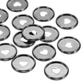 thumbnail image 5 of Uxcell 28mm Plastic Book Binding Discs Discbound Expansion Discs Plating Heart Binder Rings, Dark Silver 22 Pack, 5 of 6