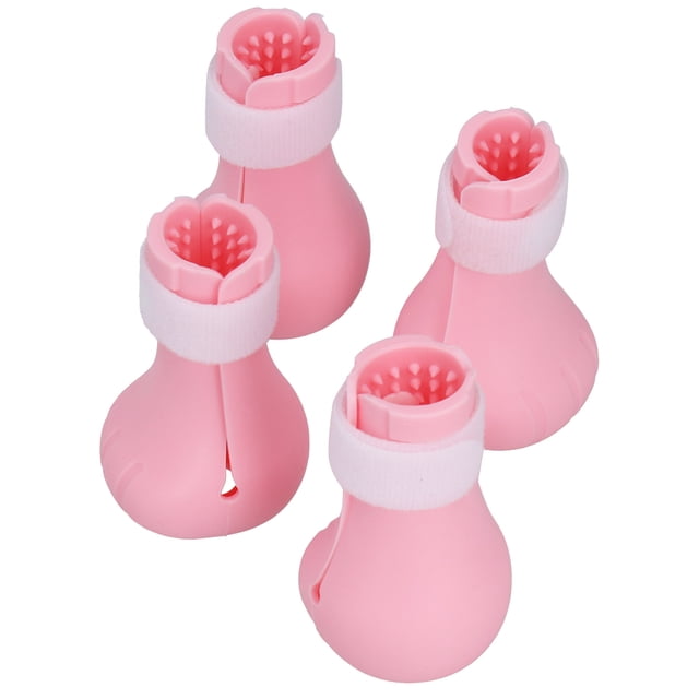 Chaussures de Chat Anti-Rayures, Chaussures de Chat en Silicone Confortables, Matériel de Rasage en Silicone Chaussures de Bain Clou de Chat pour les Chaussures de Chat Vert Menthe, Rose