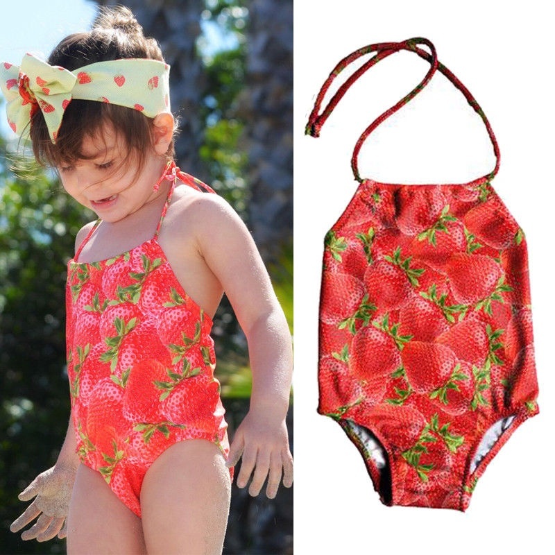 strawberry swimming costume