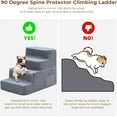 thumbnail image 4 of Dog Stairs for Bed 18''H, 4-Step Pet Stairs for Small Dogs & Cats, Sturdy Pet Steps with Non-Slip Bottom, Functional Portable Dog Ramp for Couch/Chair/Sofa/Car, with Storage Pocket, Grey, 4 of 7