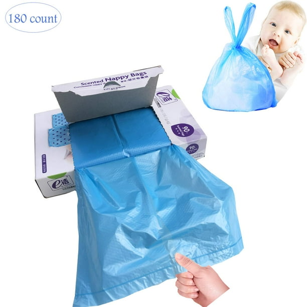 “Happyline”Disposable Scented Diaper Bags for Baby Gift, Diaper Sacks