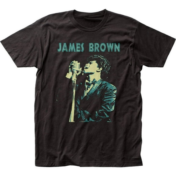 James Brown Men's Singing Slim Fit T-Shirt Black S