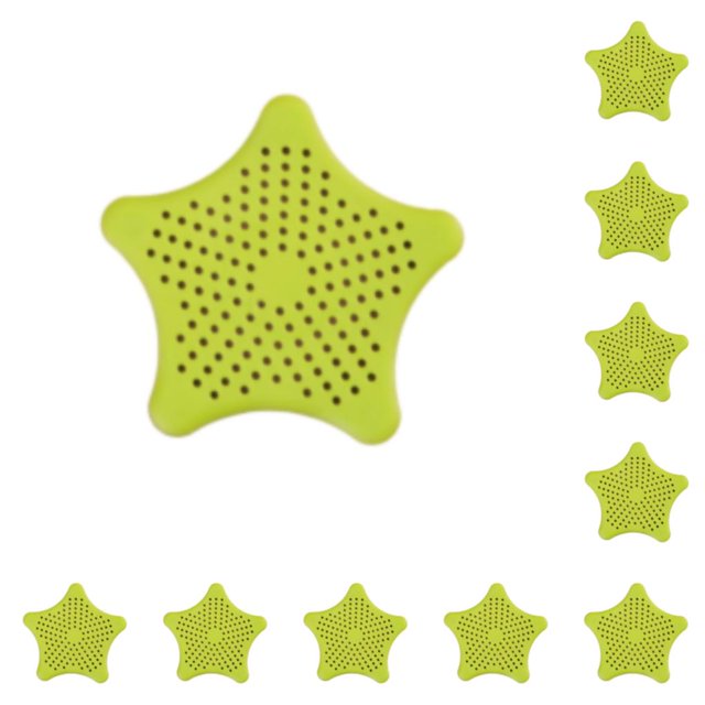 Billuyoard Reemplazo de filtro de fregadero, Color sólido, lindo, decorativo, lavabo para el hogar, drenaje de suelo, colector de pelo con Verde 10Conjunto