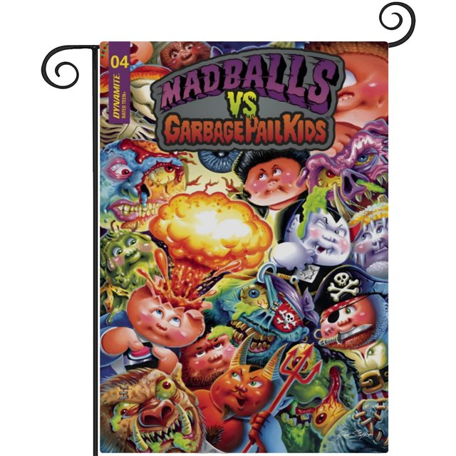 Los Niños de la Basura-bandera de jardín temática. Regalo perfecto para fans, amigos y familiares, ideal para actividades al aire libre y decoración de fiestas.28CM*45CM