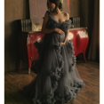 thumbnail image 1 of Robes de Maternité à Volants Superposés pour Séance Photo, Lingerie de Boudoir, incl, Grande Taille, 1 of 8