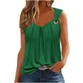 thumbnail image 2 of DPTALR Women's Solid Color Fold Camisole Sleeveless T-shirt Loose Tank Top, 2 of 5