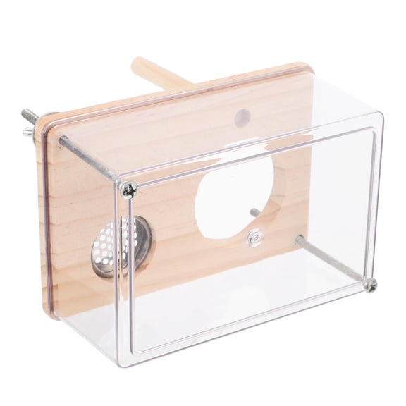 DRAFIDEEP Bird Nest Box with Transparent Window and Easy Assembly, Ideal for Parakeet Breeding and Bird Care