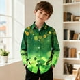 thumbnail image 5 of KyCheLot Boys Casual Button Down Shirts Printed Long Sleeve Blouse St Patrick's Day Tops 3-16 Years, 5 of 7