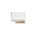 thumbnail image 4 of HomeStock Timeless Trends Full Platform Bed with Panel Footboard and Twin Trundle in White, Rustic-Chic Bed with Carved Headboard, USB Charger, and Hidden Trundle for Extra Sleeping Space, 4 of 5