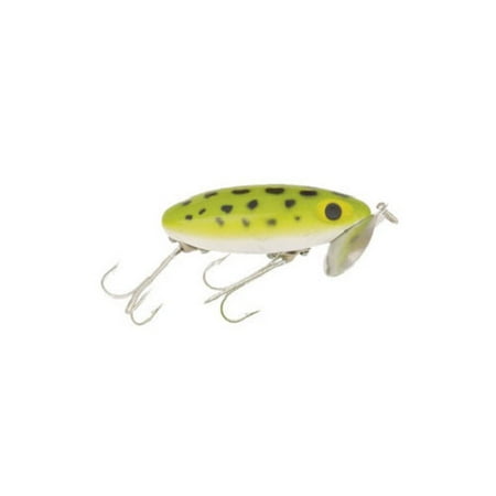 Arbogast Bass Fishing Lure G600-06 Jitterbug 3/8 OZ Frog White Belly
