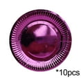 thumbnail image 3 of karymi 10-Pack Gold Foil & Colored Paper Plates - 7.08 Inch Disposable Party Plates in Blue, Gold, Red, Purple - Thickened for Desserts, Snacks, Birthday, Celebration Gifts for Women, 3 of 7