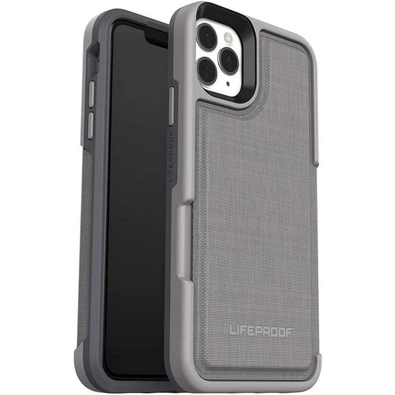 LifeProof FLIP Series Wallet Case for iPhone 11 Pro Max - Non Retail Packaging - Cement Surfer (Wet Weather/Slate Grey/Capri)