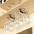 thumbnail image 4 of Clearance Wine & glass racks Metal Under Cabinet Rack Suspended Hanging Ceiling Wine Glass Rack Stemware Holder Holds Up To 4 Glasses Vintage Stainless Steel Wall Black, 4 of 7