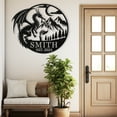 thumbnail image 2 of KAINSY Custom Metal Dragon Wall Decor, Personalized Dragons Metal Signs, Custom Dragons Metal Wall Art, Last Name Signs for Home, Family Name Wall Decor for Living Room Bedroom Office(10inches), 2 of 8