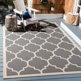 thumbnail image 2 of Safavieh Courtyard Alyssa Geometric Indoor/Outdoor Area Rug, Anthracite/Beige, 6'7" x 9'6", 2 of 14
