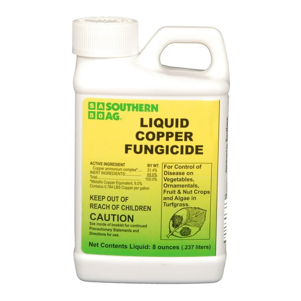 Liquid Copper Fungicide Prevents Plant Disease Caused by Bacteria and