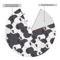 thumbnail image 2 of Lsque Black And White Sheeps Print Christmas Tree Skirt, Tree Skirt with Ties or Velcro, Perfect for Holiday Decorations, Halloween, and New Year-30", 2 of 7