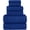Royal Blue, variant on Elegant Comfort 100% Turkish Cotton Corduroy Ribbed Luxury Bath Towels 6-Piece Set, Premium Feel - Quick Dry, Highly Absorbent, Contains 2 Bath Towels, 2 Hand Towels, and 2 Washcloths, Royal Blue