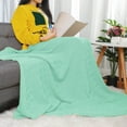 thumbnail image 4 of PiccoCasa Cotton Knitted Throw Blanket for Bed or Sofa, Light Green, 4 of 8