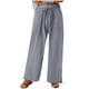 thumbnail image 2 of WILLBEST Pantalones Casuales Holgados para Mujer, Ropa de Trabajo Cómoda con Bolsillos, Cintura Alta Elástica, Bolsa de Papel con Cordón para Un Estilo Diario. Extra Grande, 2 of 8