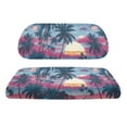 thumbnail image 2 of Pzuqiu Tropical Sunset Palm Tree Golf Cart Seat Covers - 2-Piece Stretchable Set | Breathable, Washable, All-Weather Protection for EZGO, Club Car & Yamaha, 2 of 10