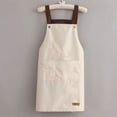 thumbnail image 4 of Yesbay Work Apron Waterproof Oil-proof Apron with Large Pockets Durable Workwear for Home Garden, 4 of 9